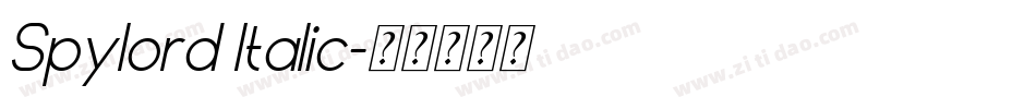 Spylord Italic字体转换